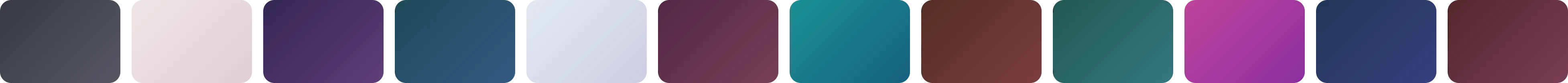 A strip of twelve of the backdrops, light and dark gradients